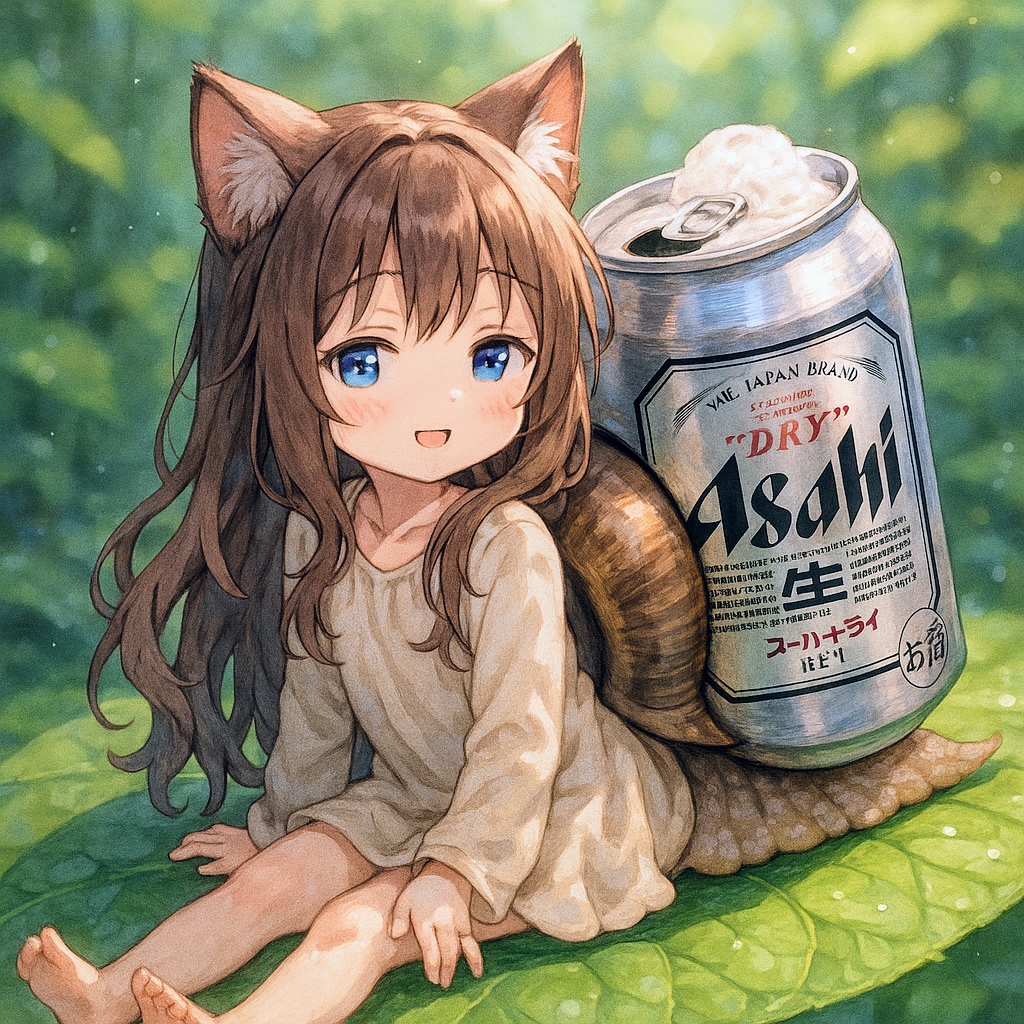 ビールツムリな小さな女の子