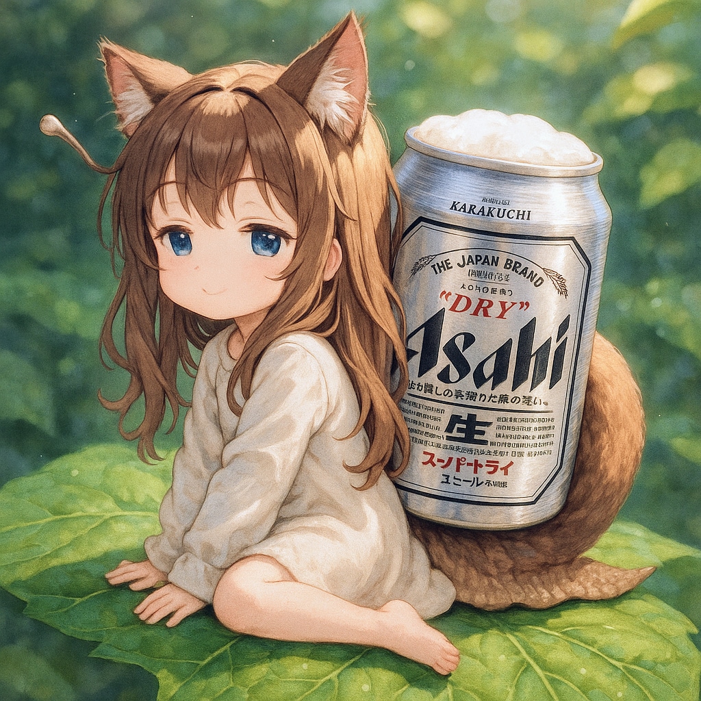 ビールツムリな小さな女の子