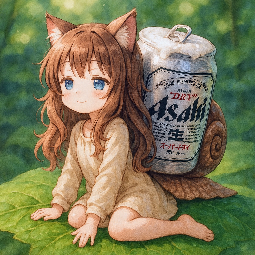 ビールツムリな小さな女の子