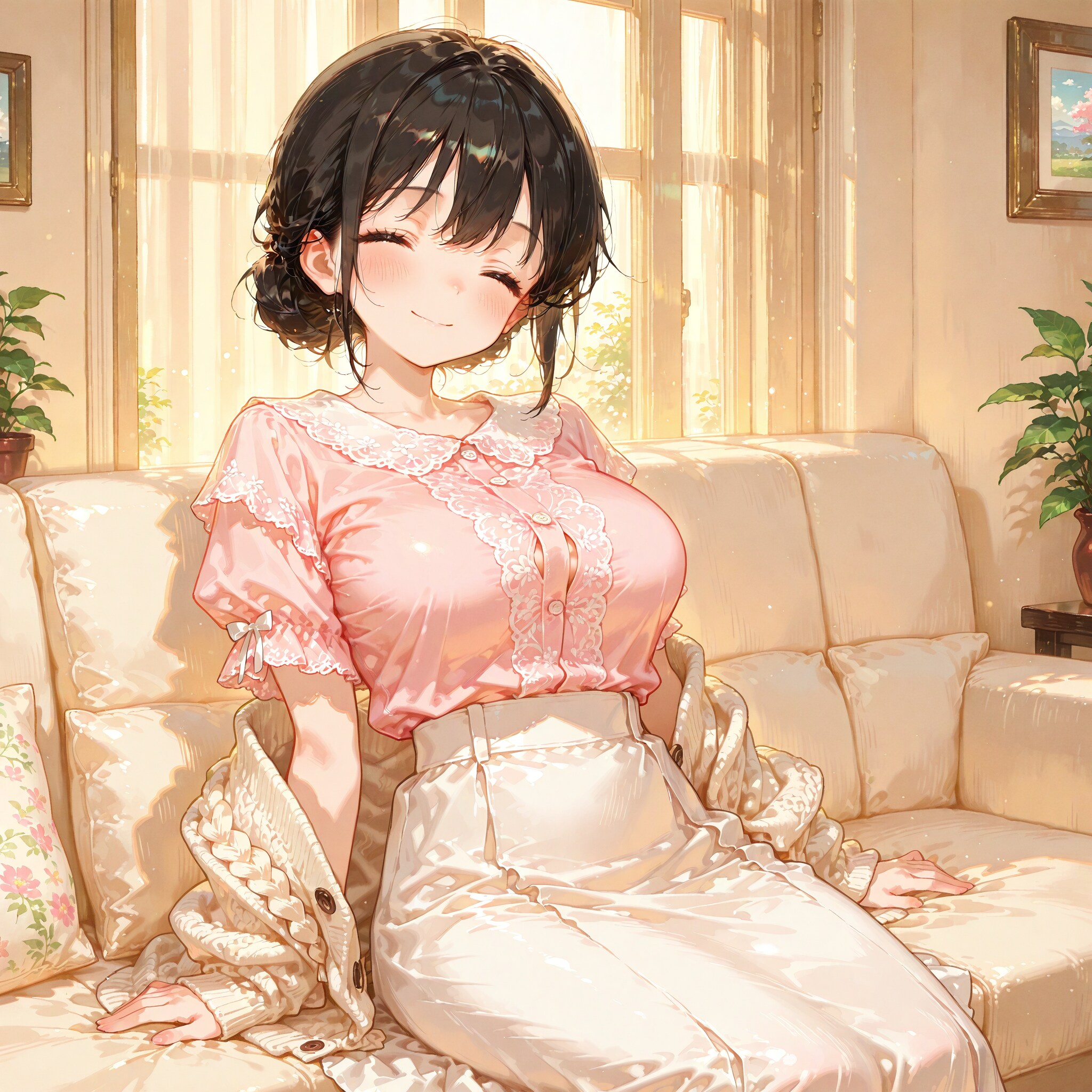 自宅でくつろぐ