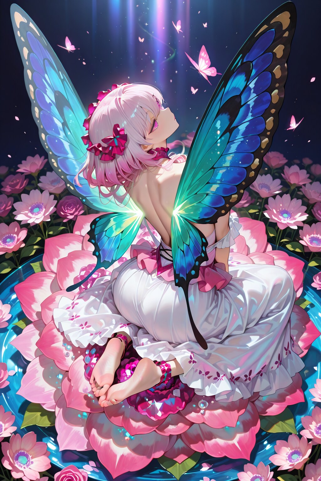 蝶と会話をしている蝶の精霊…🧚🏻