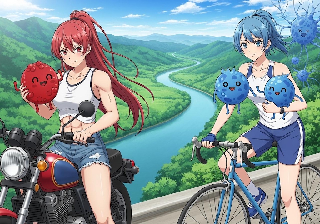 川の向こう気にして