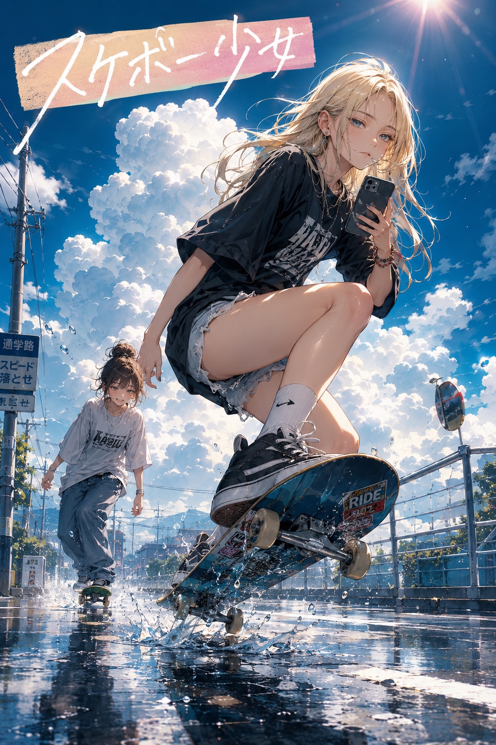 スケボー少女