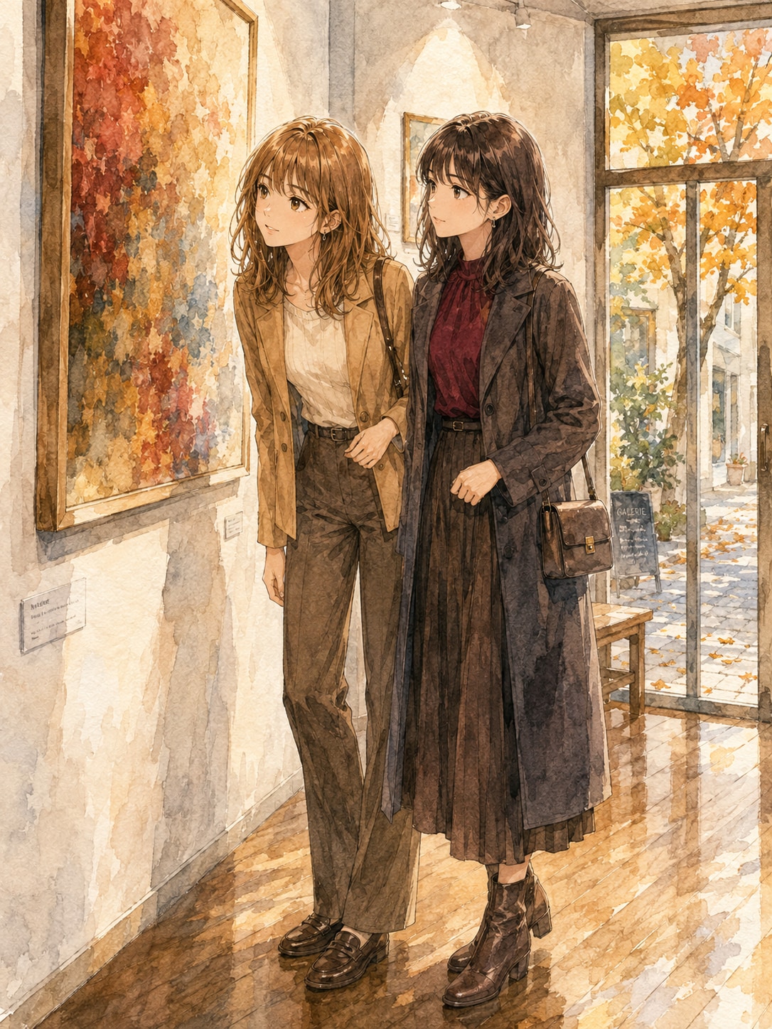 ふたりで見る秋 | の人気AIイラスト・グラビア