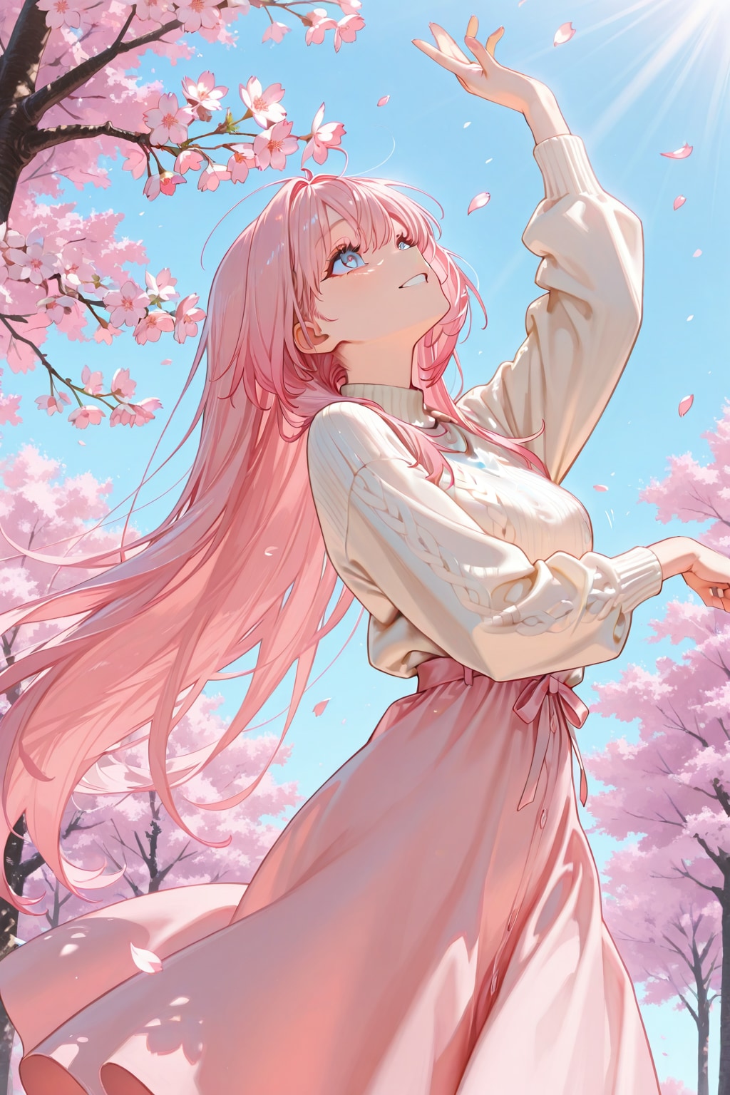 桜とECHIDNAちゃん | の人気AIイラスト・グラビア