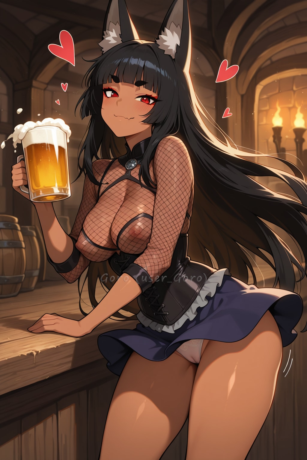 朱華七変化、酒場の看板娘