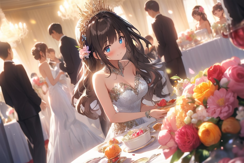 披露宴会場にて