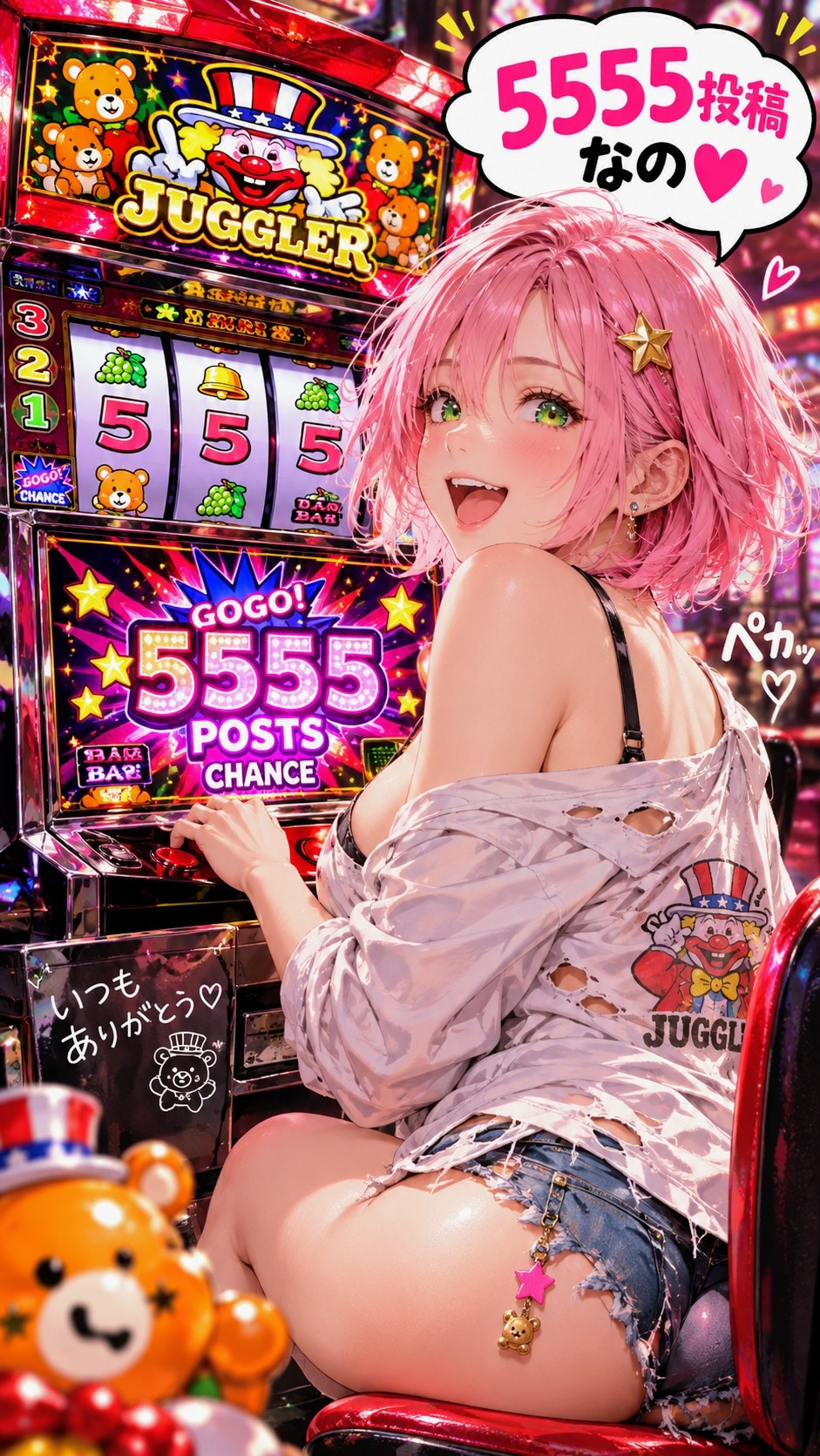 シン・ピンボブお姉やん💓392 通算5555投稿 | の人気AIイラスト・グラビア