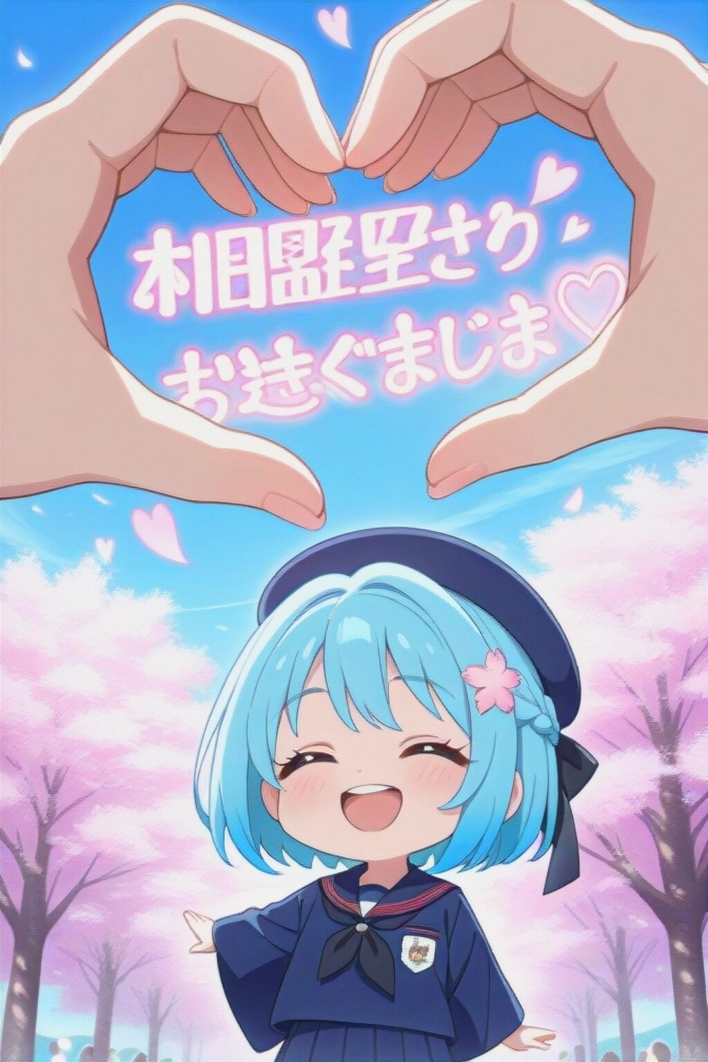 卒業式の青髪ちゃん