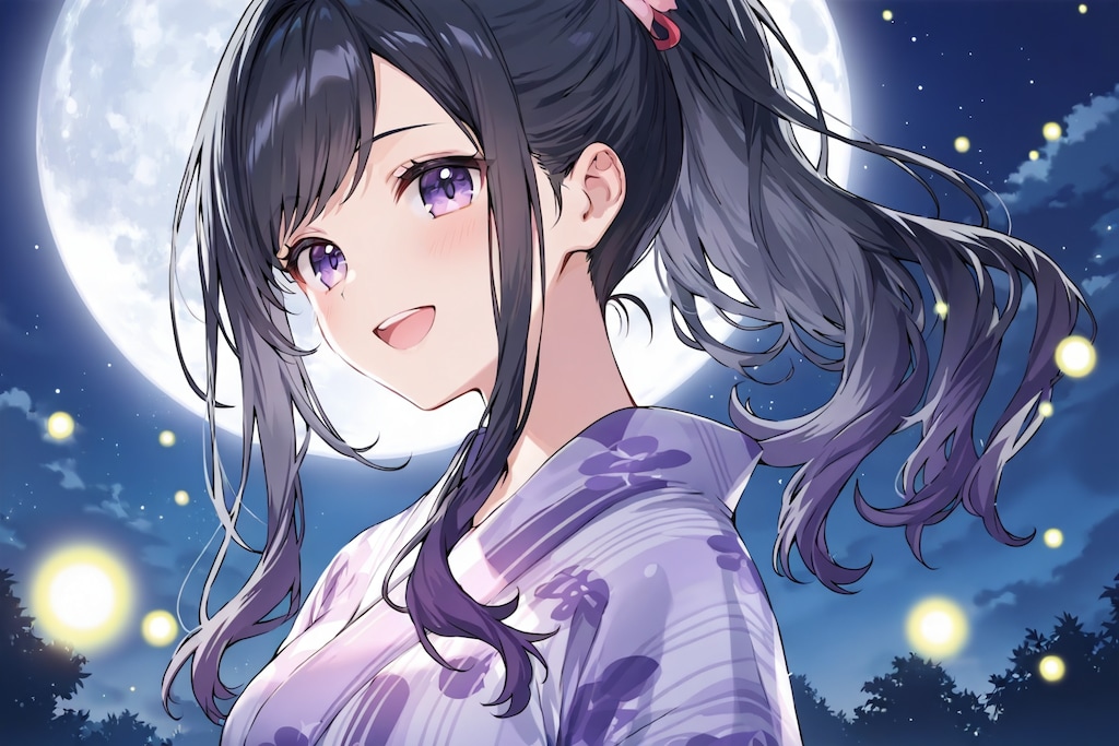 蛍と月と娘たち