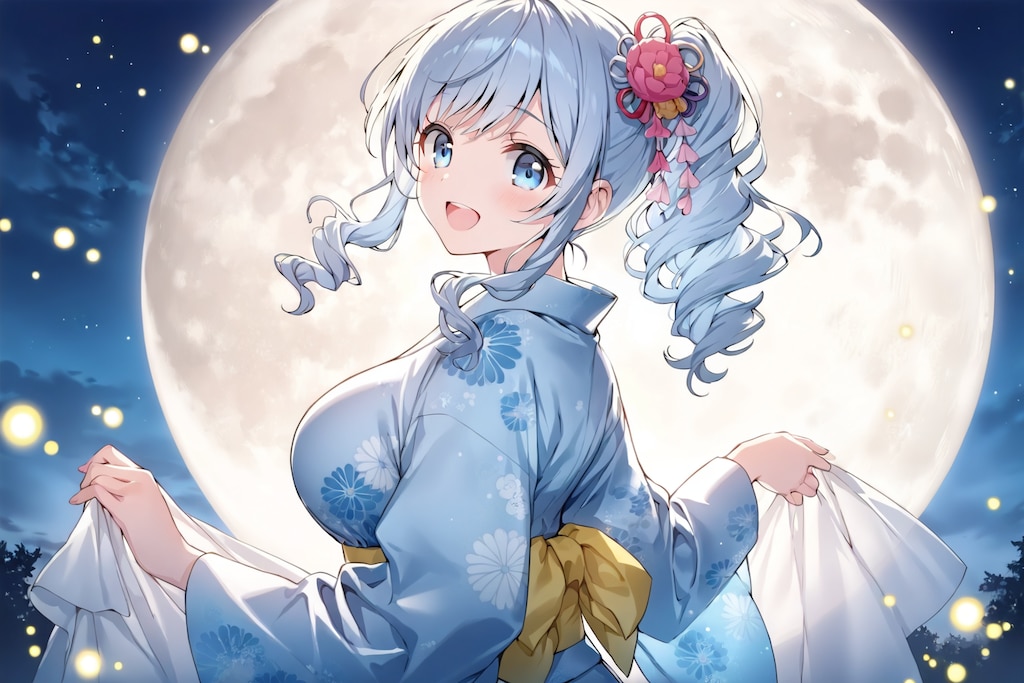 蛍と月と娘たち