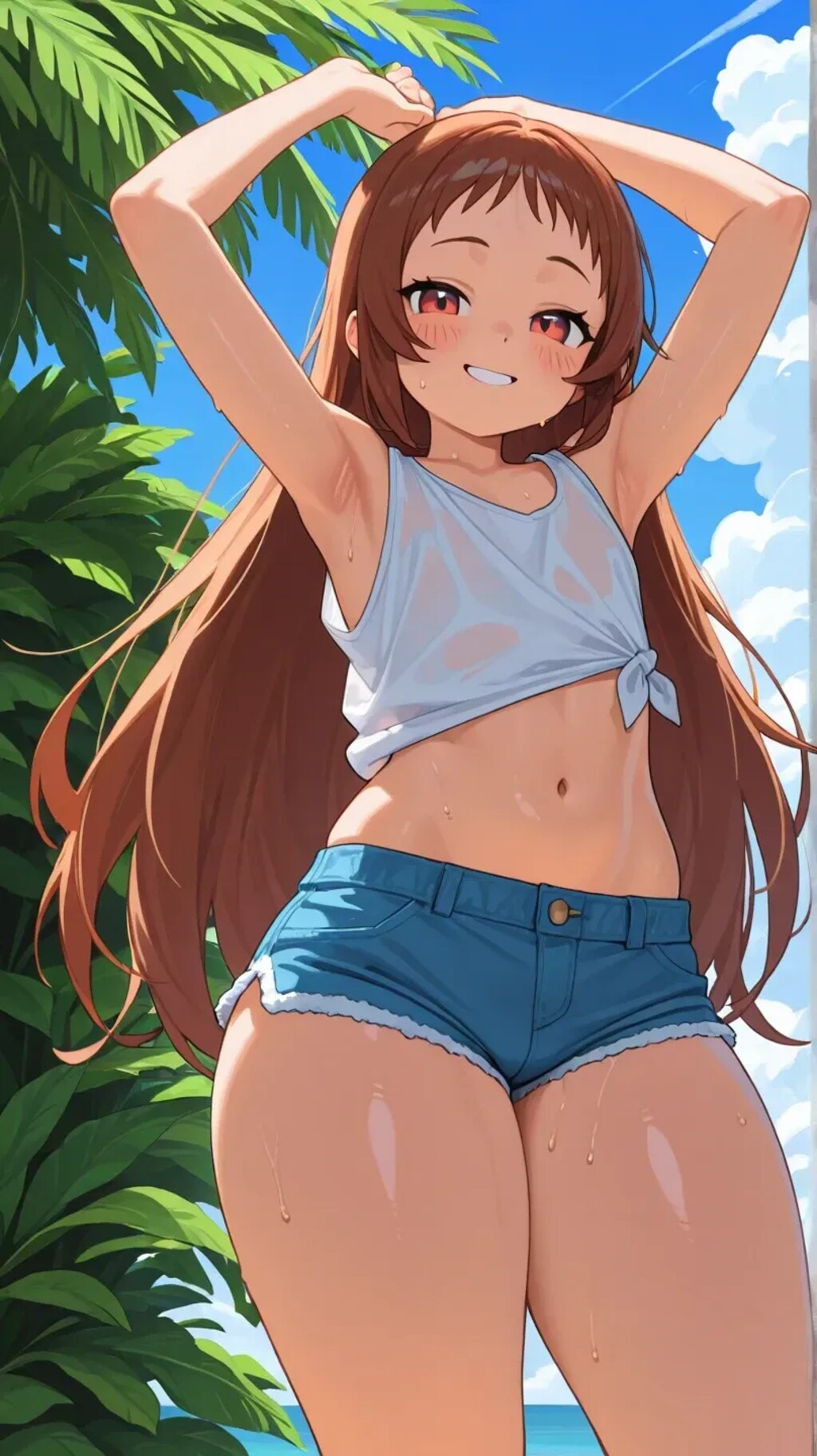 貧乳タンクトップ