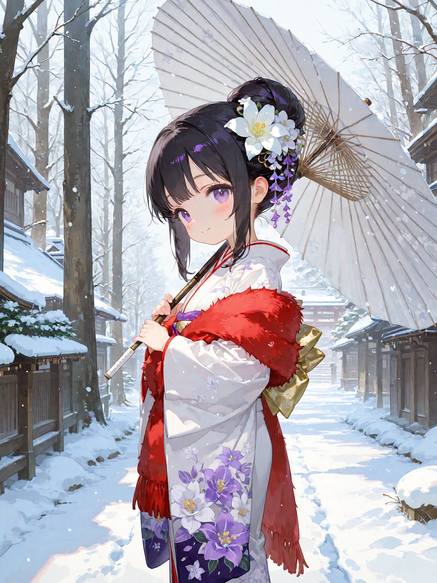 雪道にて