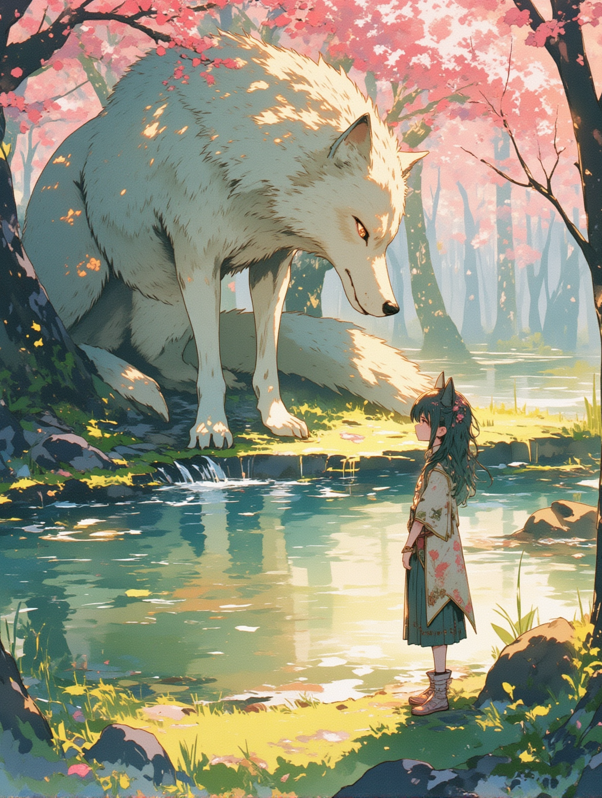 オオカミと娘_42 | の人気AIイラスト・グラビア