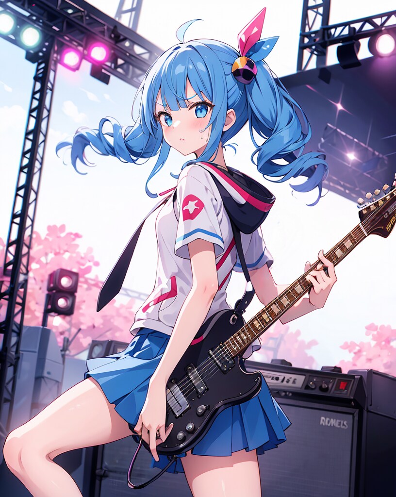Guitar on back