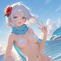 浜辺の銀姫様 3枚目