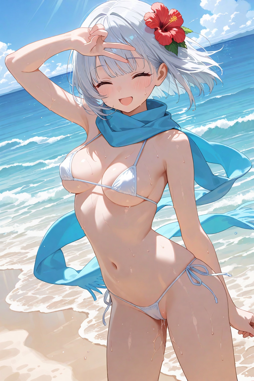 浜辺の銀姫様