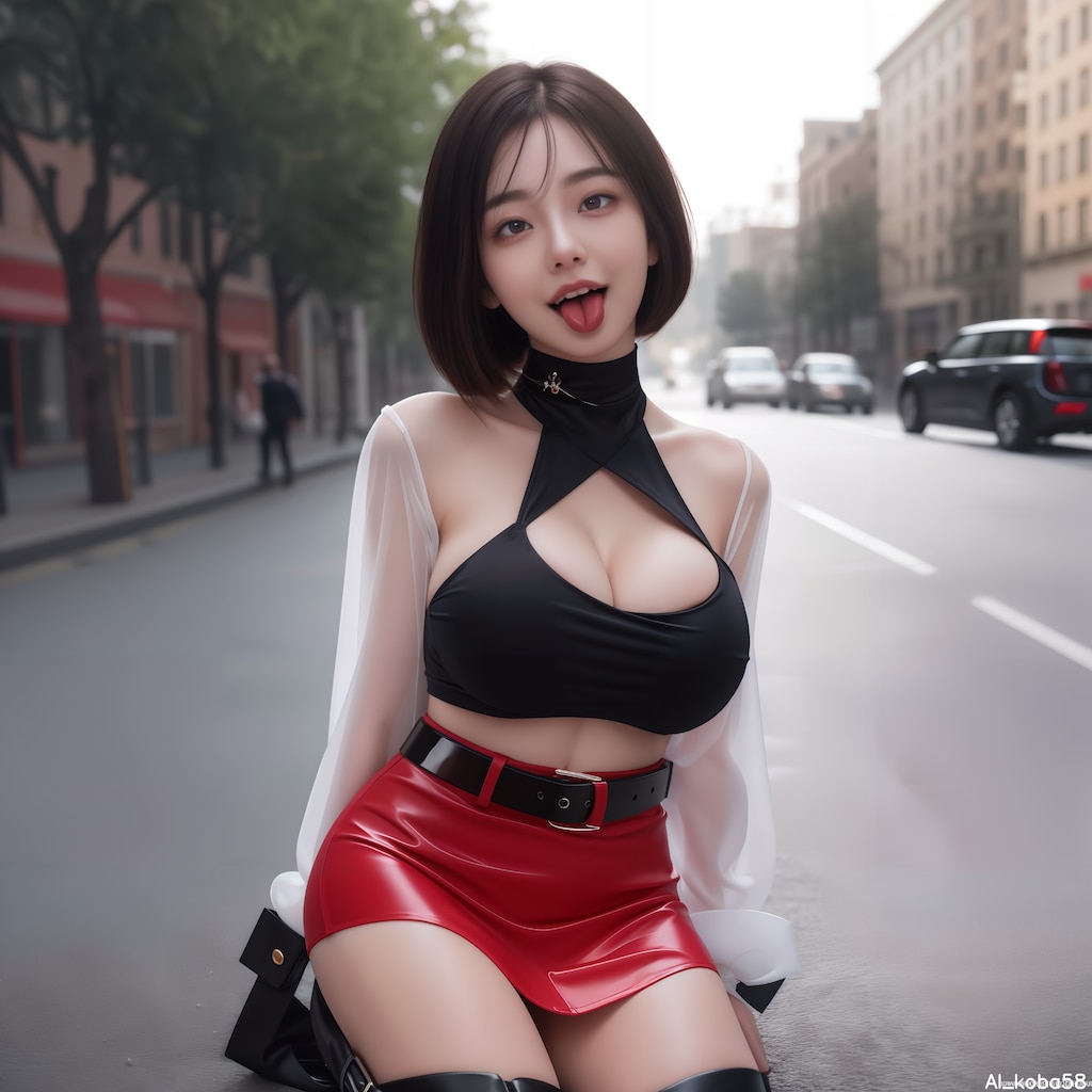 Vol152_High-Neck Sheer Top with bikini tops