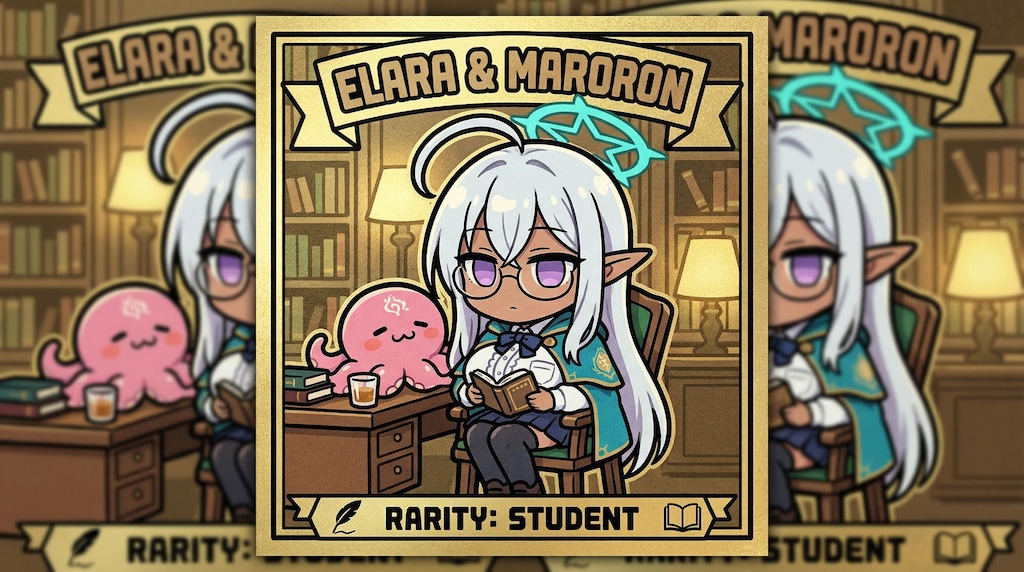 エララとマロロンのシール