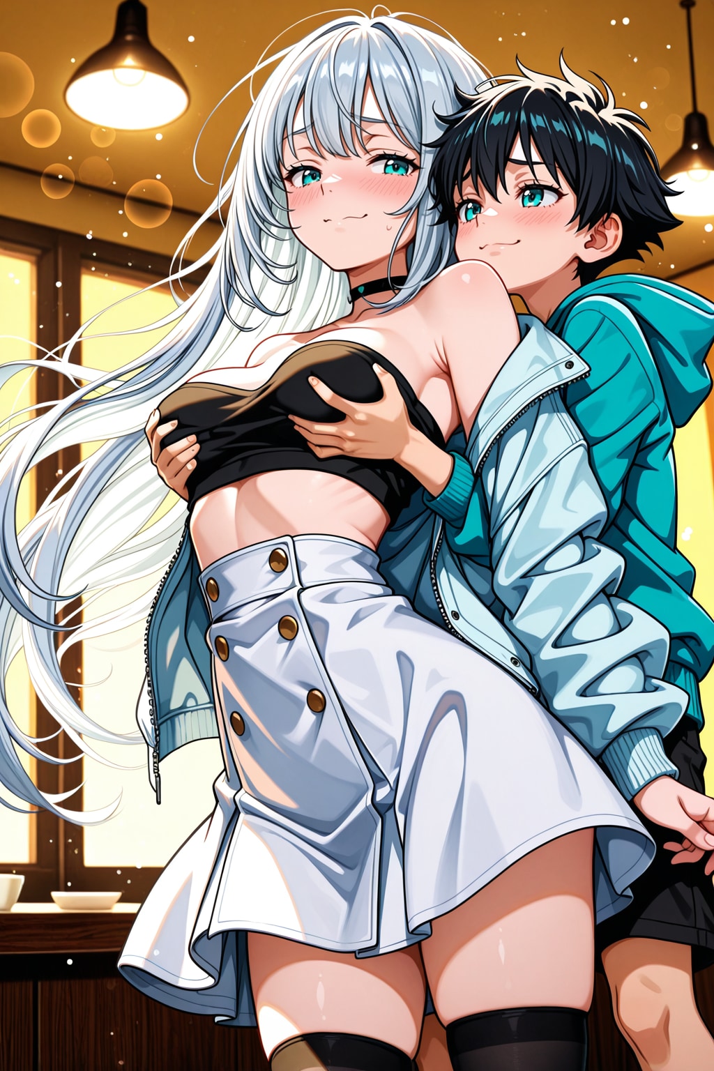山葉紗里ちゃんとスキンシップ