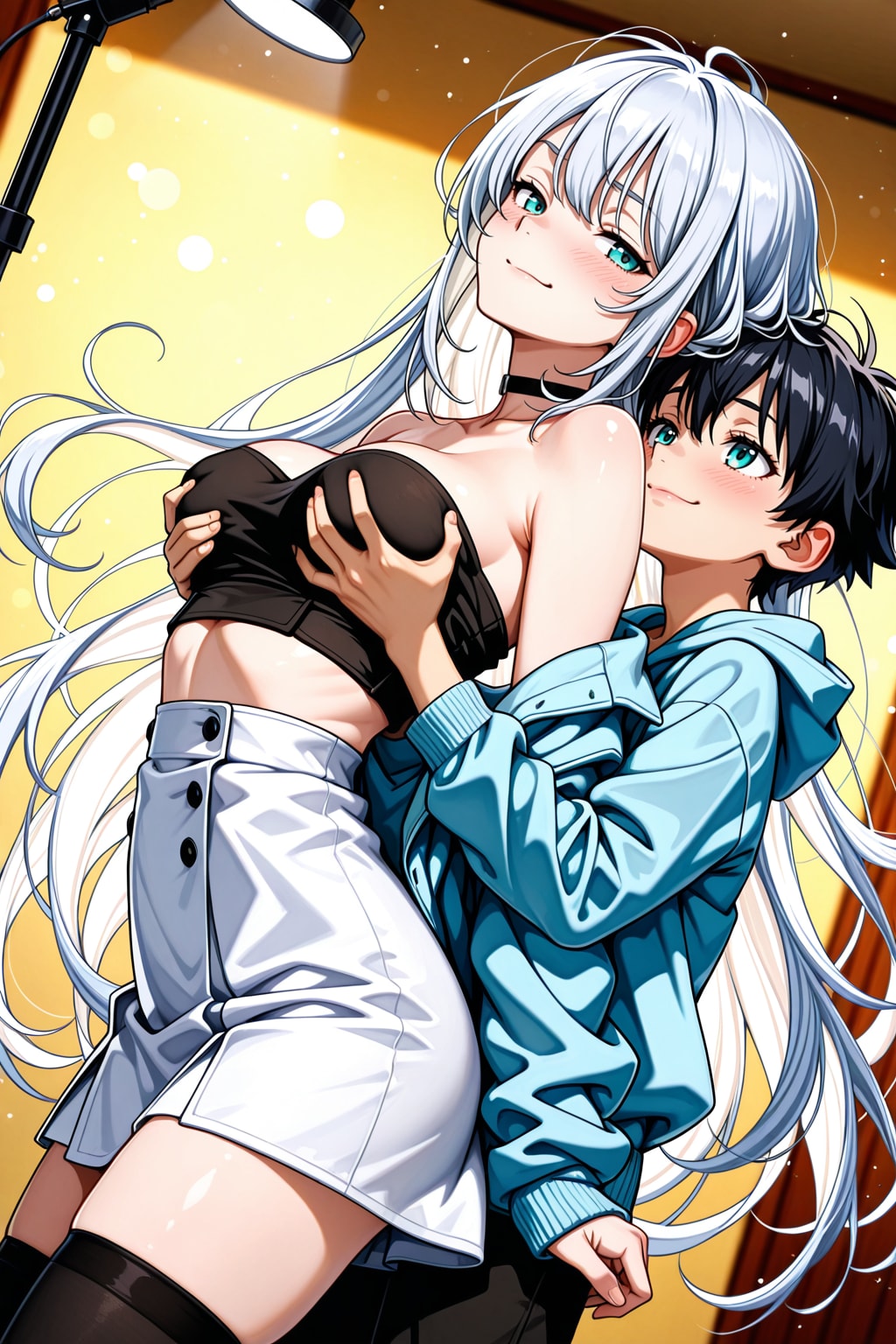 山葉紗里ちゃんとスキンシップ