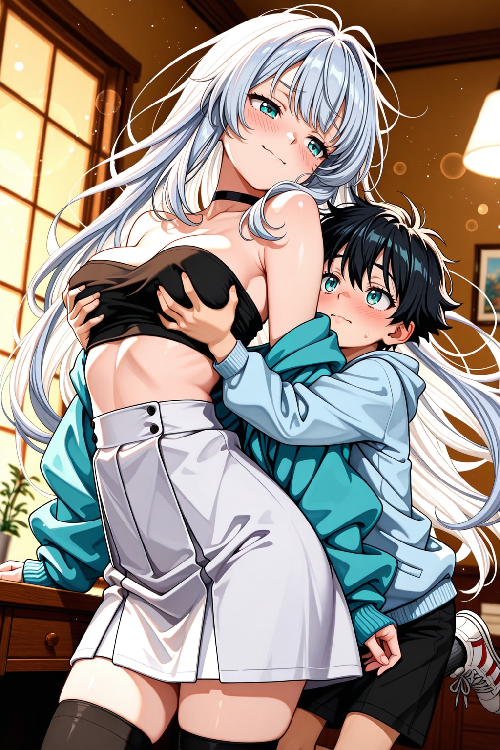 山葉紗里ちゃんとスキンシップ