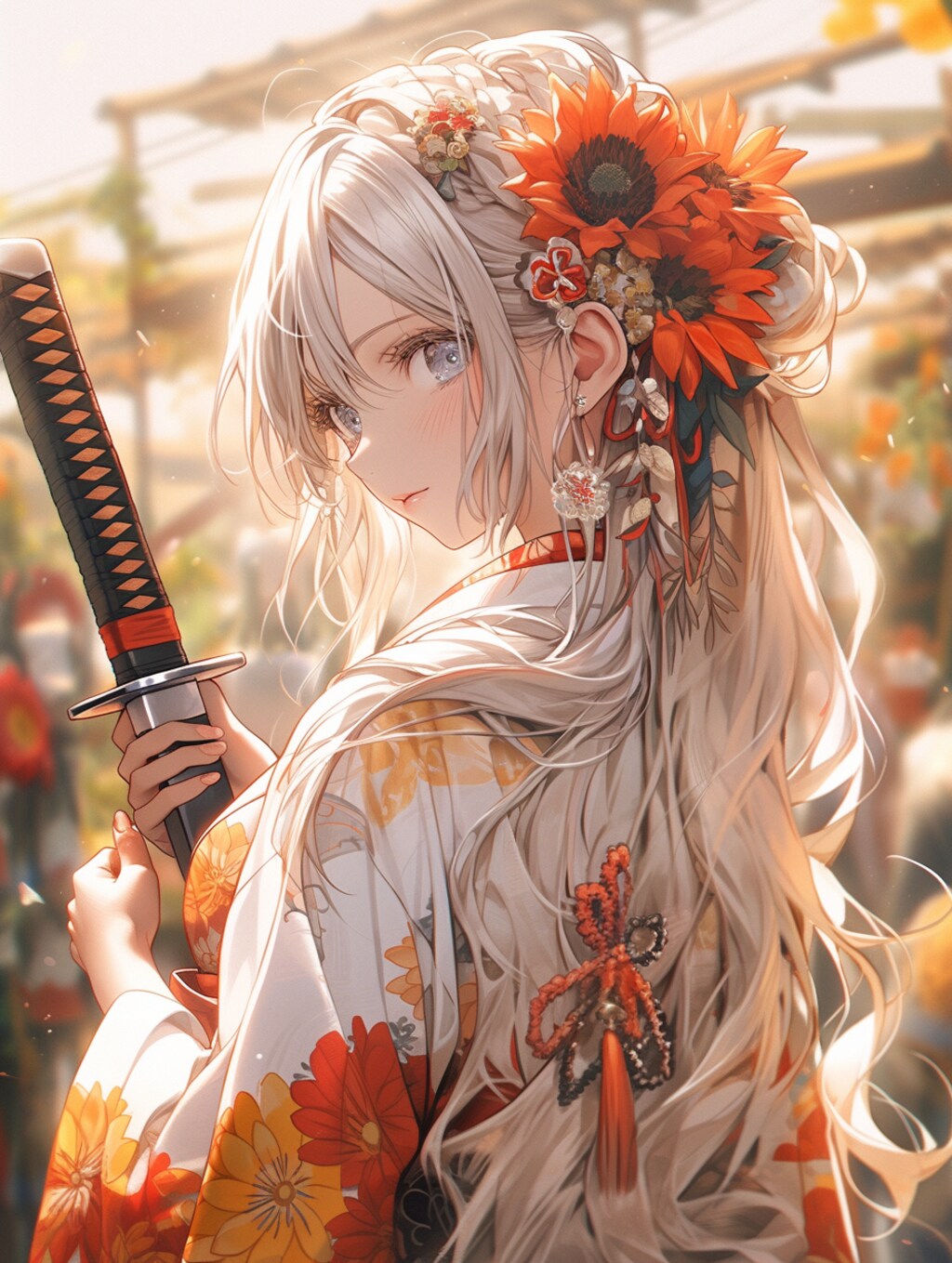 向日葵と剣客小町