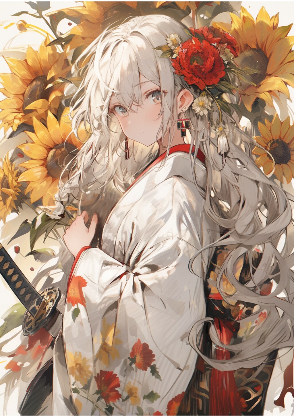 向日葵と剣客小町