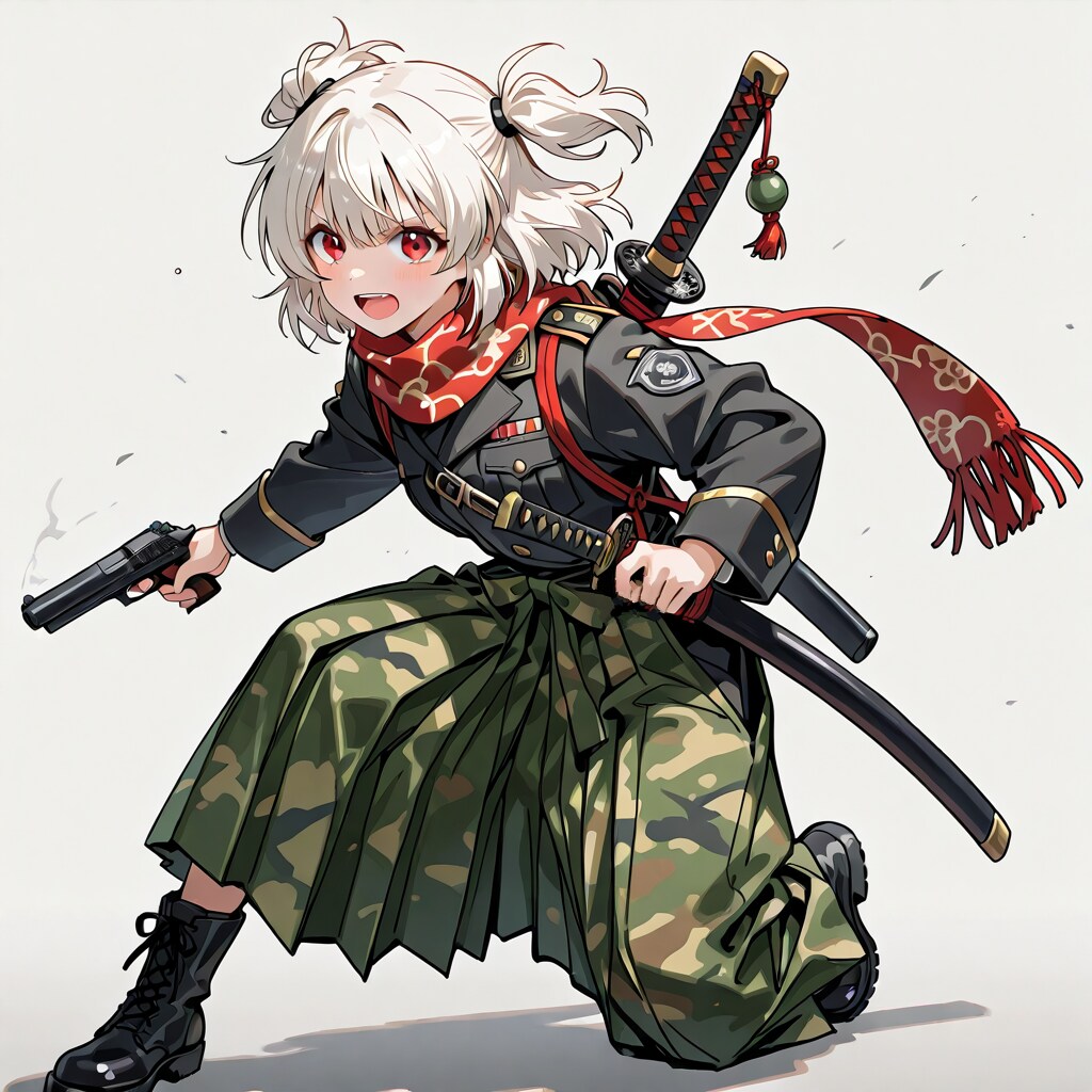 シロカミリタリーサムライガール
