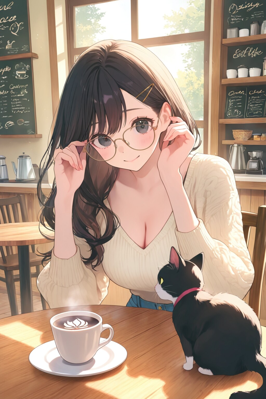 カフェのひと時20 | の人気AIイラスト・グラビア