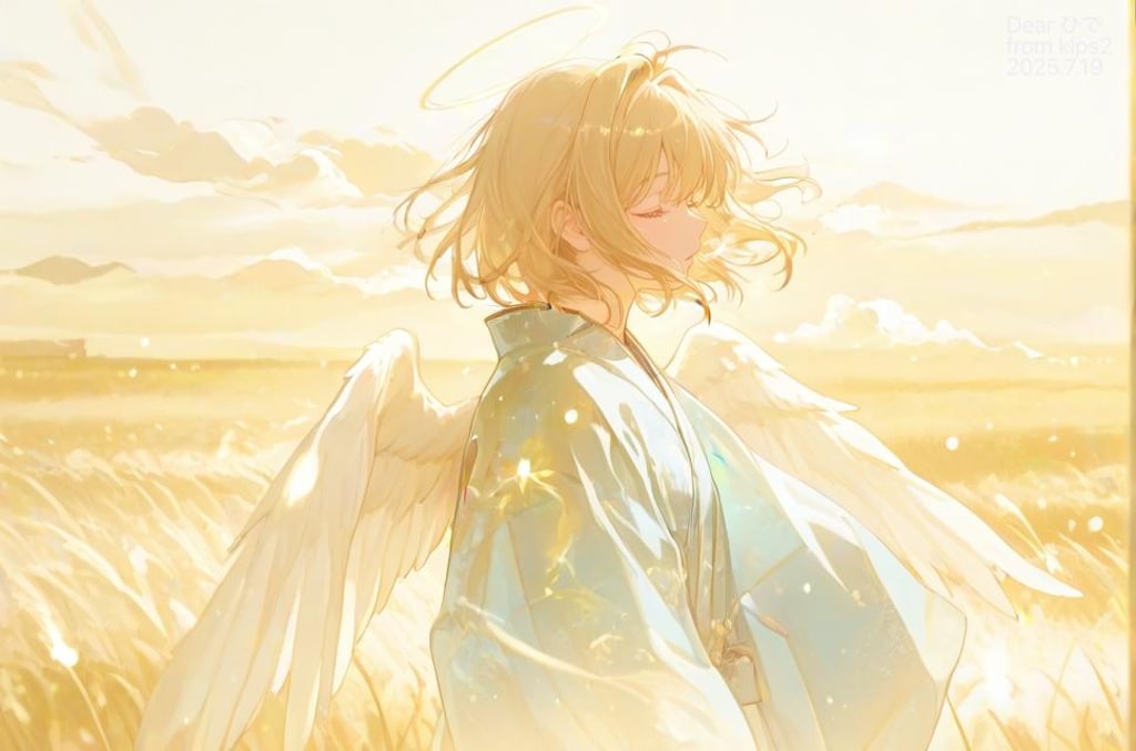 ラフ絵っぽい天使さん