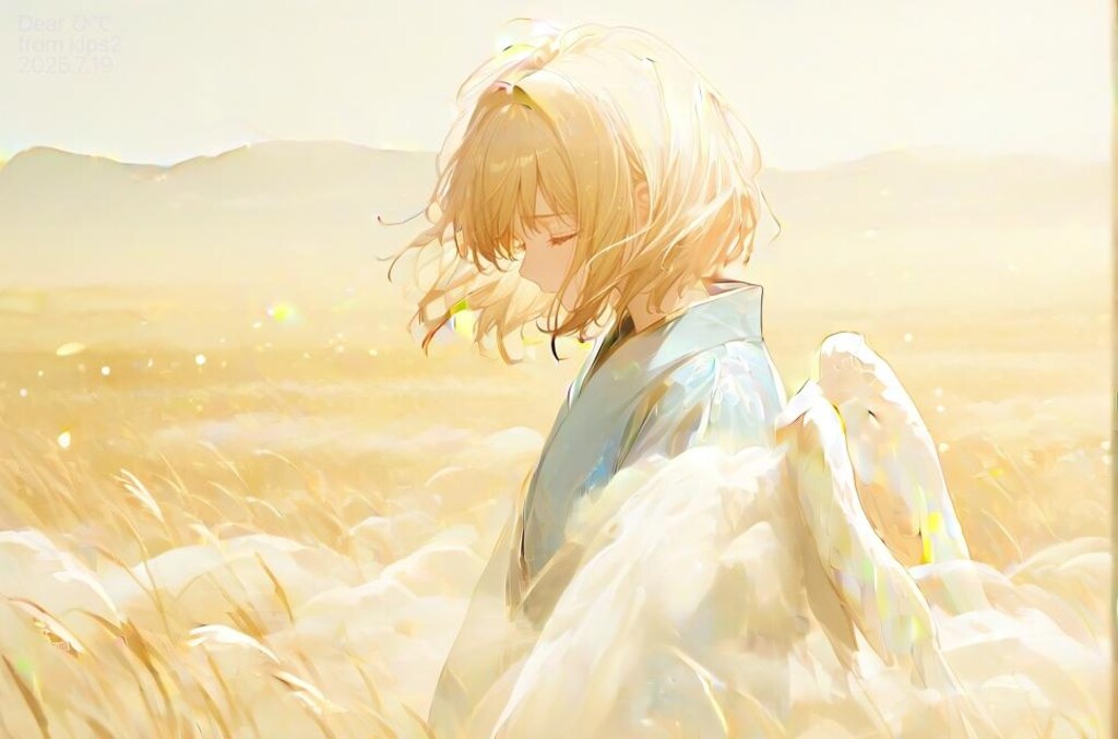 ラフ絵っぽい天使さん