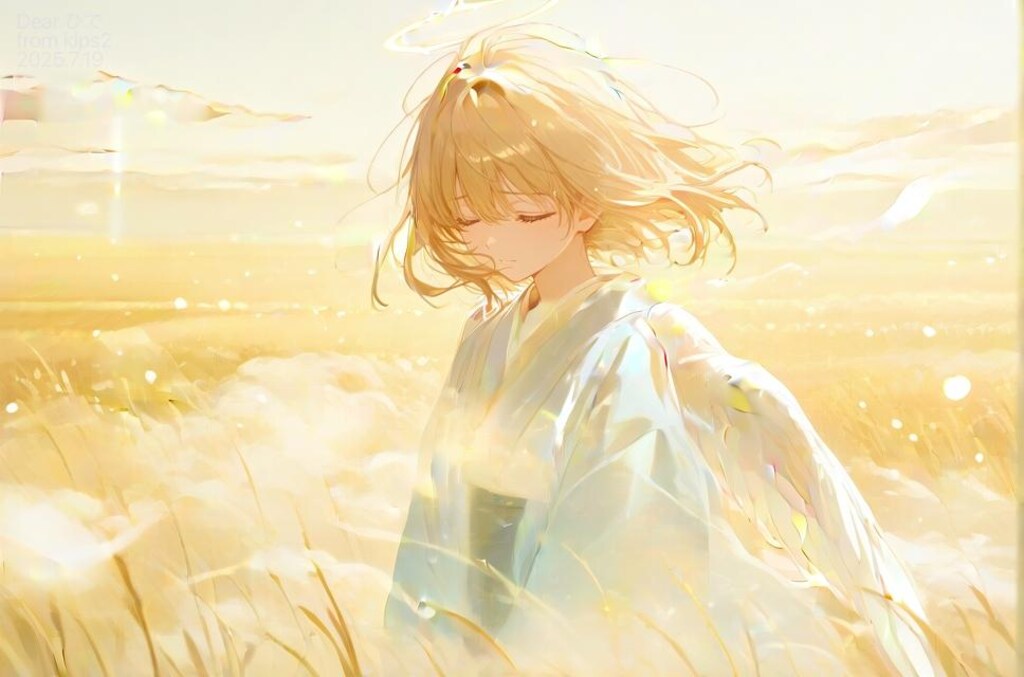 ラフ絵っぽい天使さん