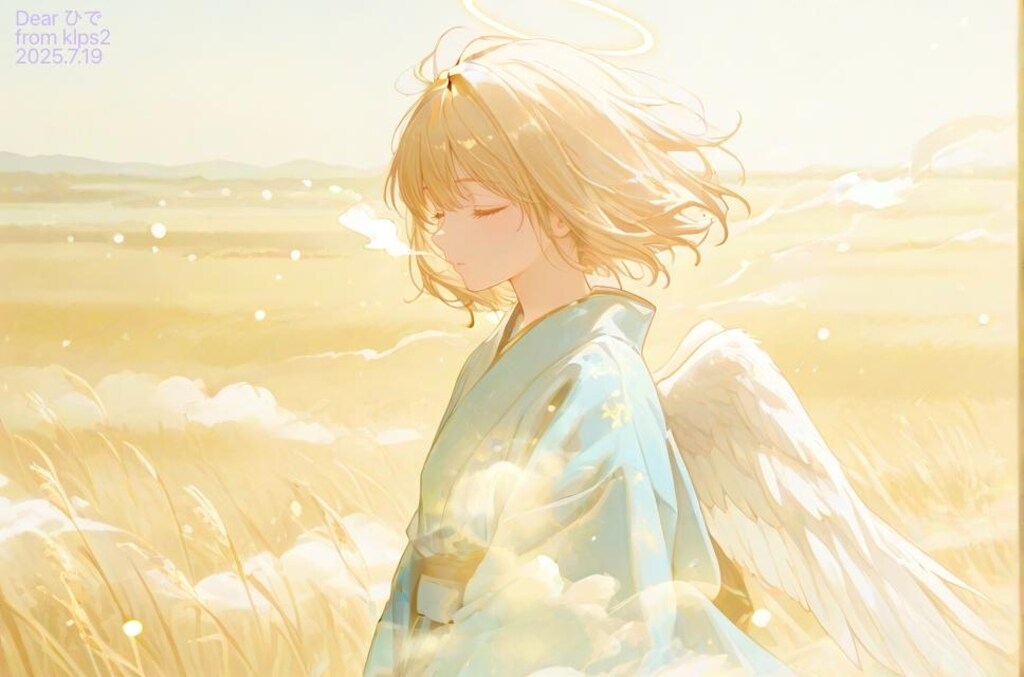 ラフ絵っぽい天使さん