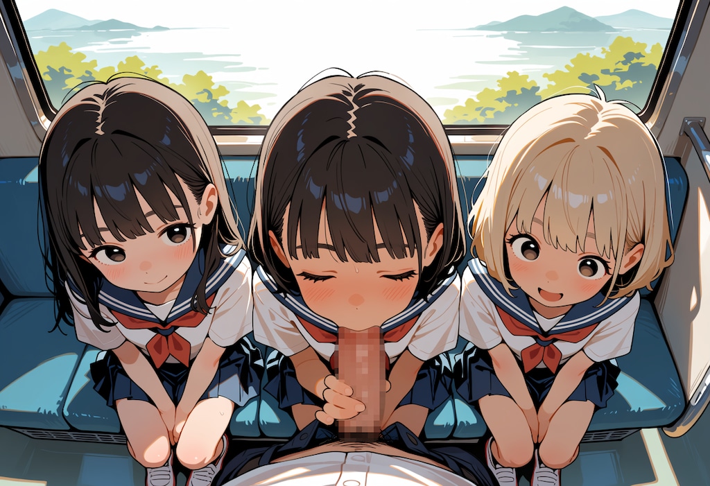 電車で勃起しちゃったのでJ〇におくちで鎮めてもらった