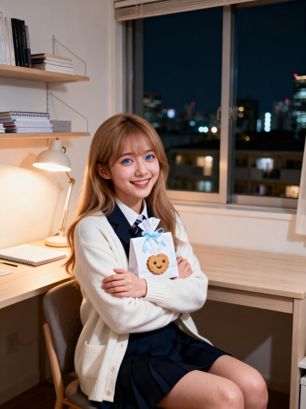 ホワイトデーのお返しに喜ぶ霜平妃