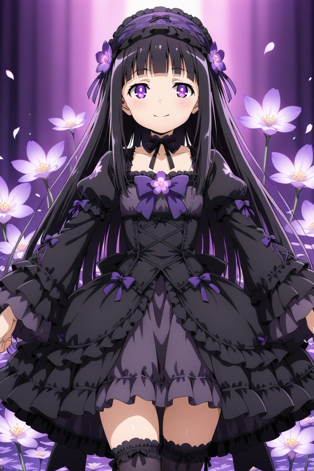 花と絶対領域とうちの子