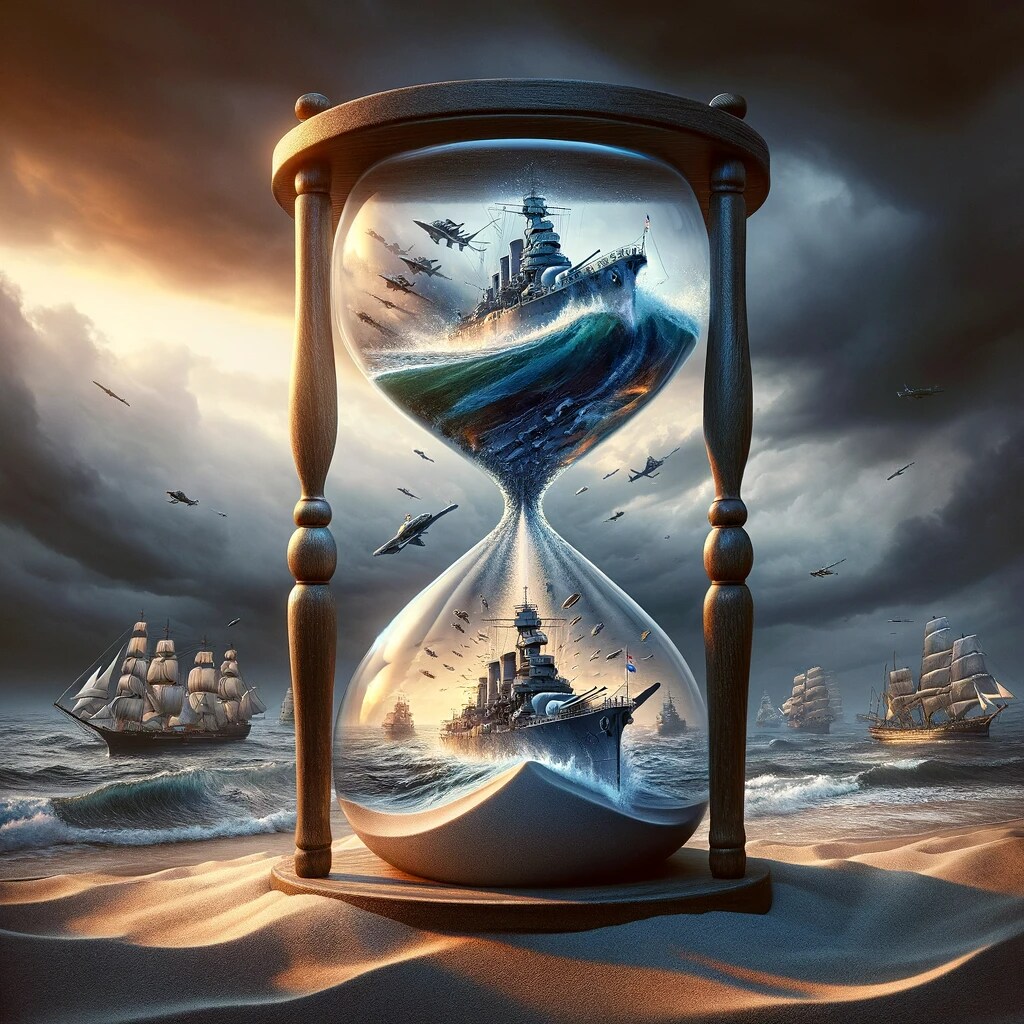 Timeless Warfare: The Endless Naval Battle in an Hourglass.