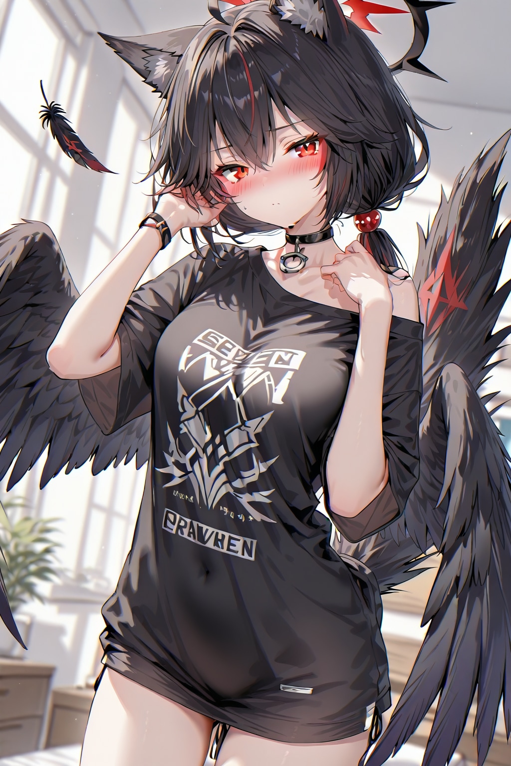 黒い服を着たカラス