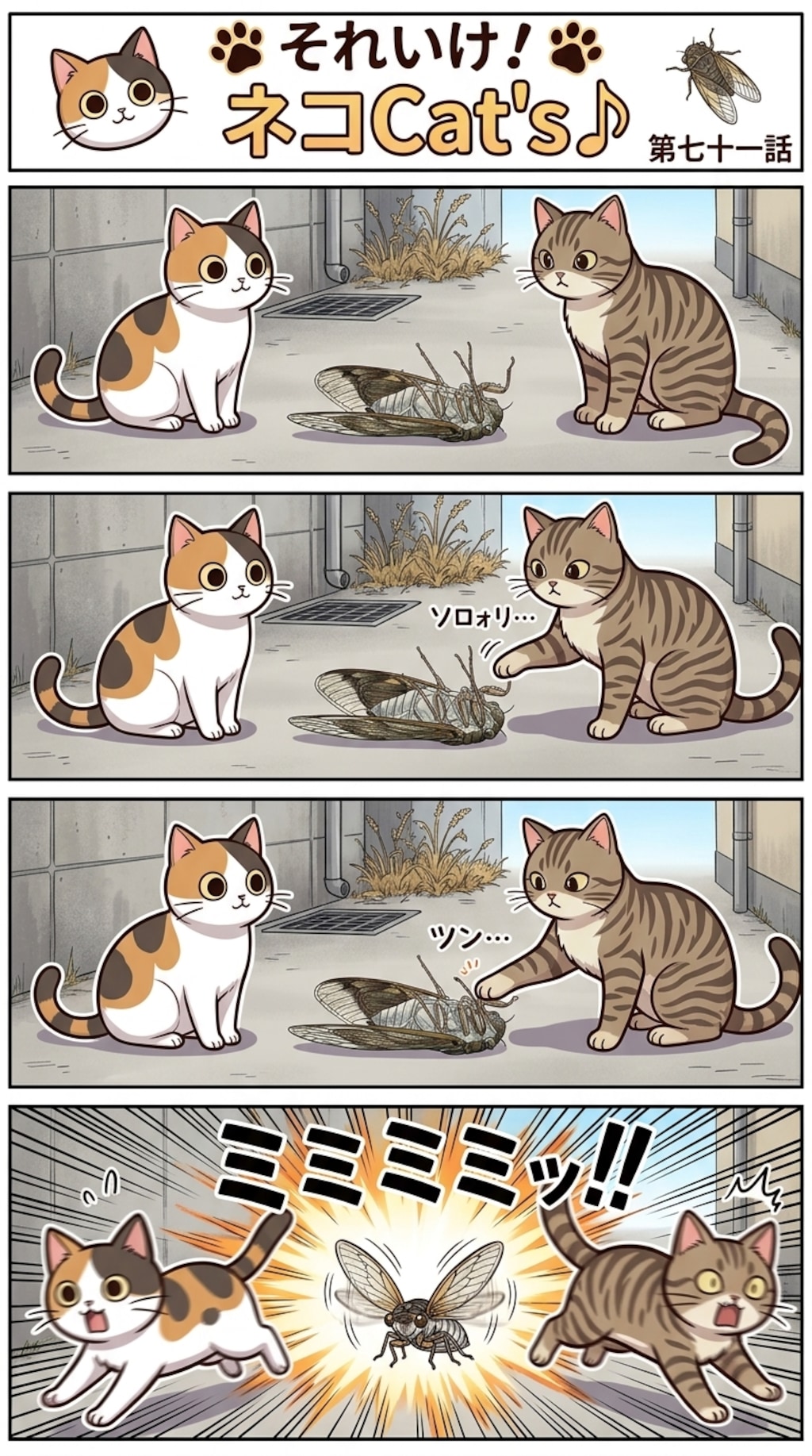 【71話】それいけ！ネコCat's♪(４コマ漫画)