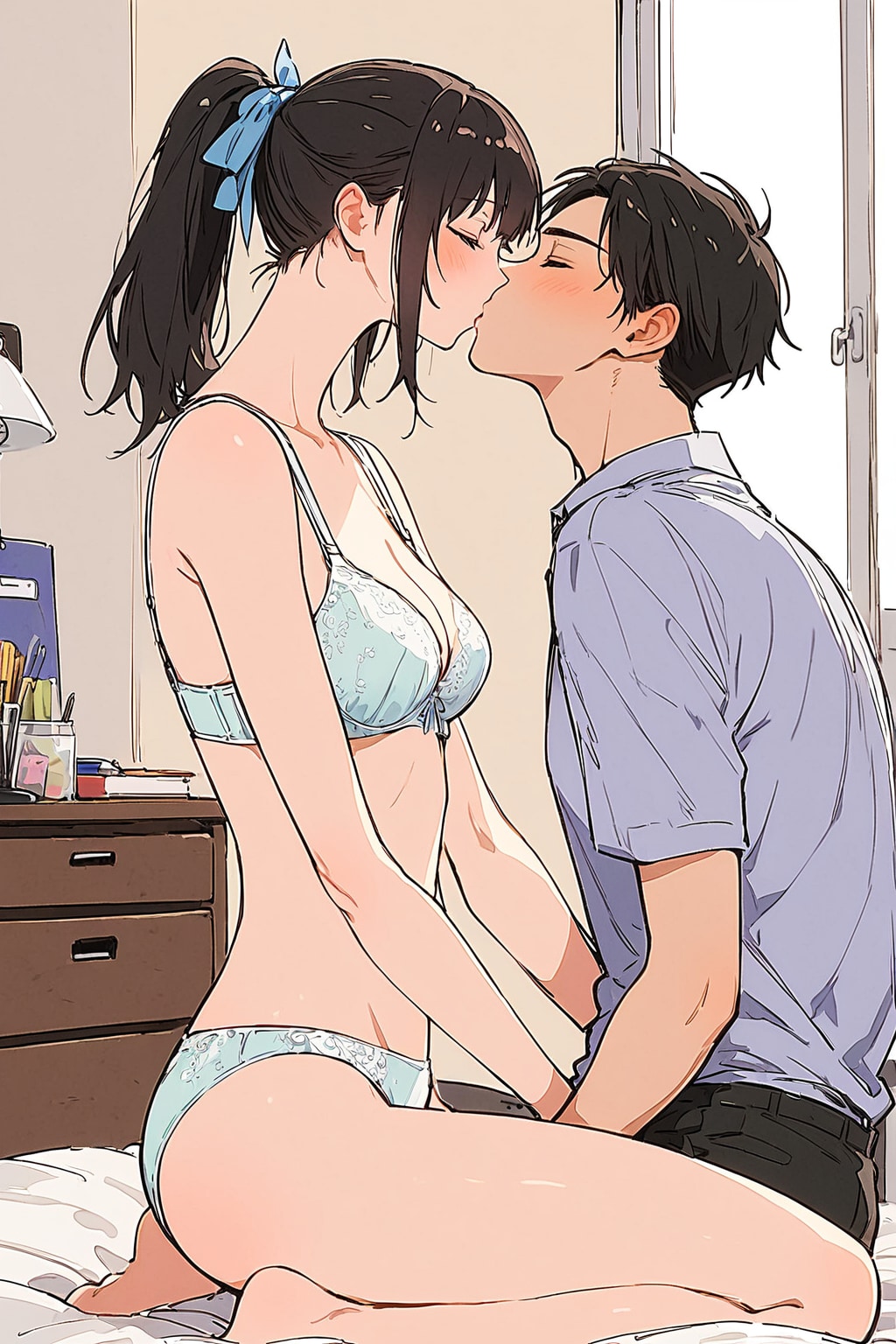 高校最後の夏、家庭教師JDと筆下ろし