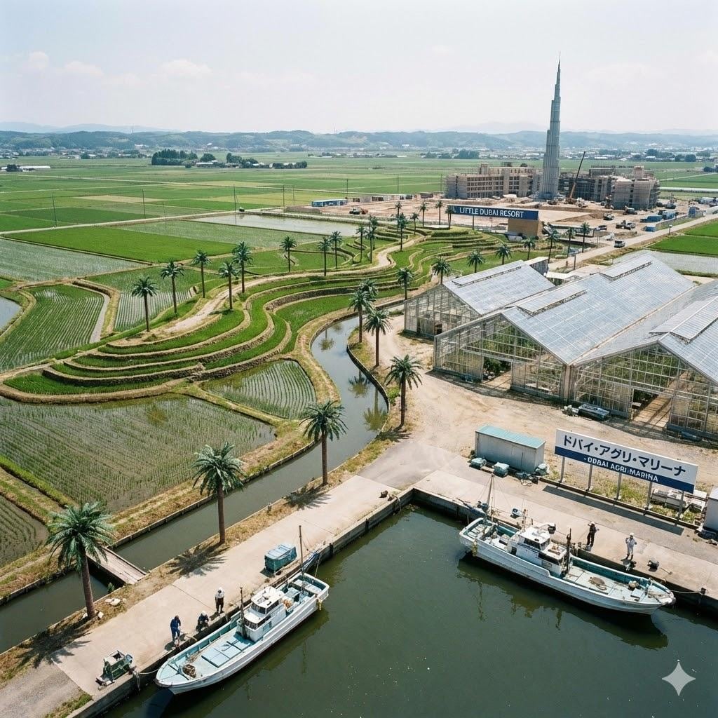 ドバイ風味の田舎町