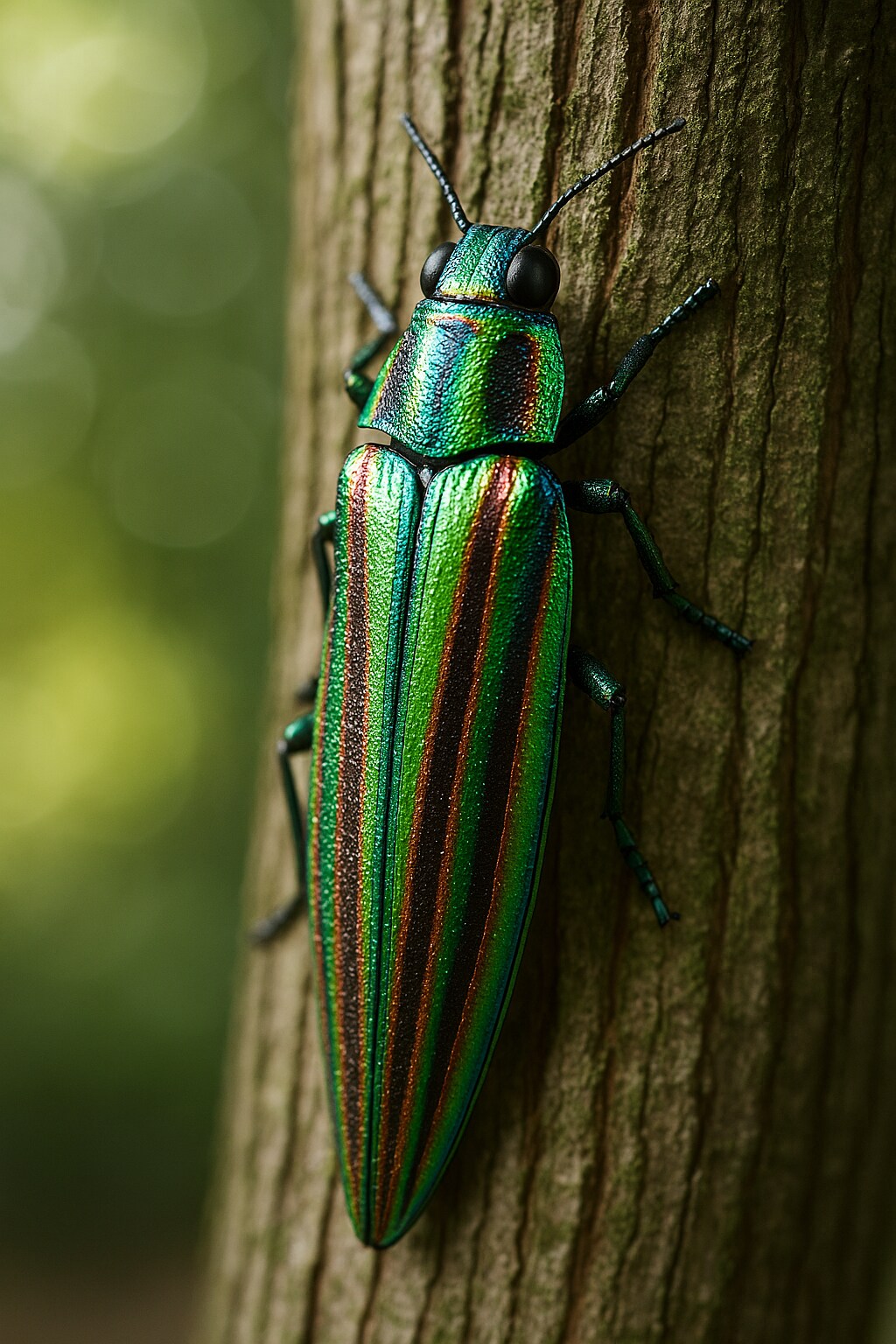 欅を守るヤマトタマムシの化身のフィギュア