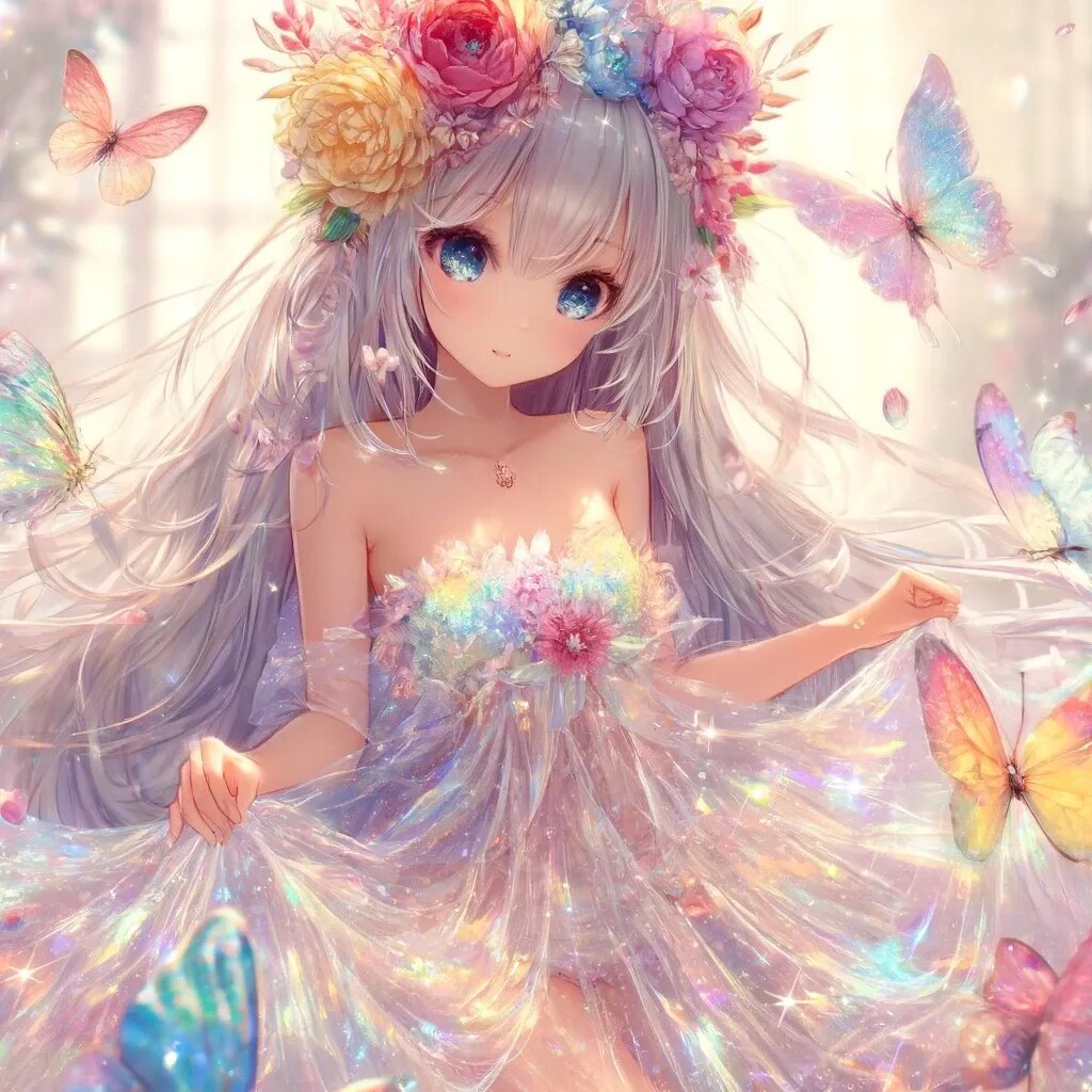花の妖精（白髪ver）