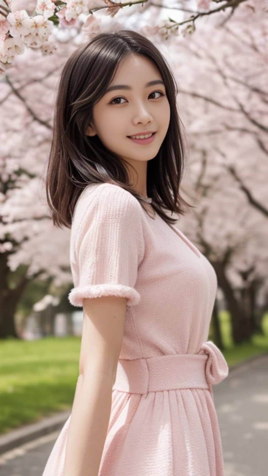 川沿いの桜並木20250323