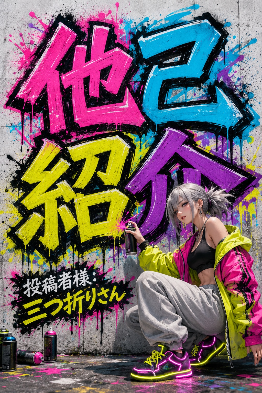 他己紹介：三つ折りさん。