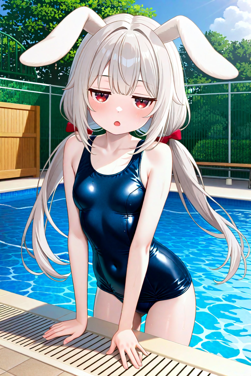 アイちゃんのスク水バニー