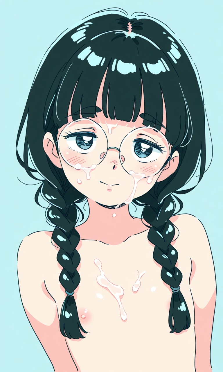 地味眼鏡ロリにぶっかけ