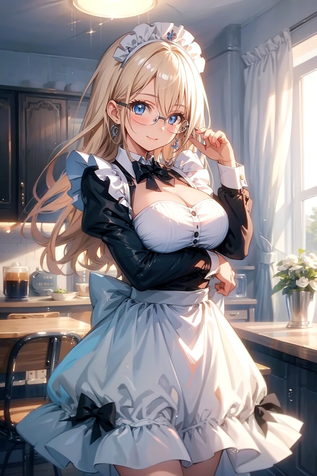 メガネ美少女メイド | の人気AIイラスト・グラビア