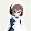 レゴ風ちび眼鏡メイドさん 2枚目